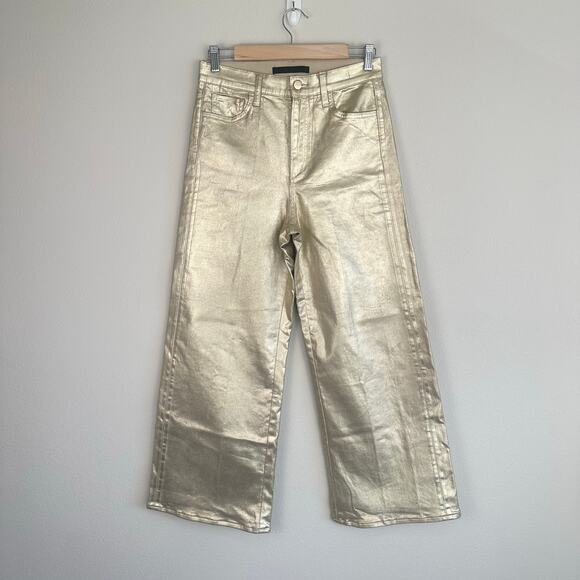 Joes Jeans The Mia High Rise Wide Ankle Jeans Gold Foil 27 - Picture 10 of 15